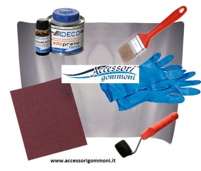 Kit Riparazione Di Emergenza Gommoni In PVC, Sup, Piscine  2 Toppe 12 X 12 Cm
