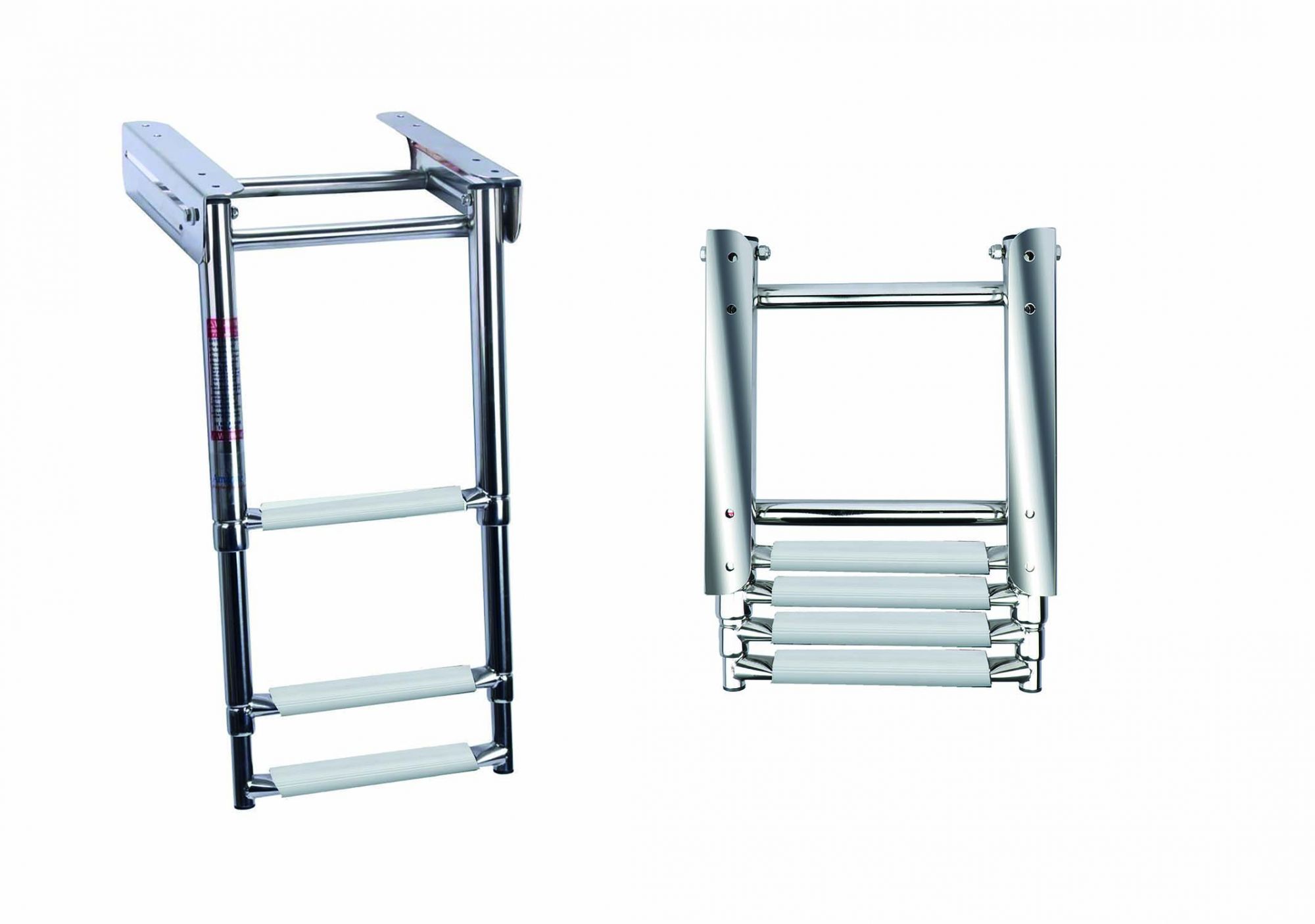 Scaletta Telescopica Osculati 4 Gradini - In Acciaio Inox, Gradini Larghi, Ideale Per Barche E Esterni - Foto 3