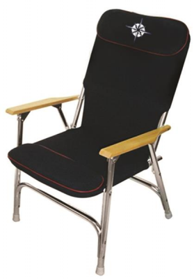 SEDIA PIEGHEVOLE IN ALLUMINIO BIANCA IMBOTTITA PER BARCA (FOTO