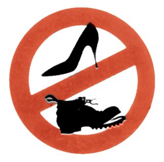 iSecur Adesivo di divieto Scarpe vietate I rotondo 15 cm I Non entrare nell'ar