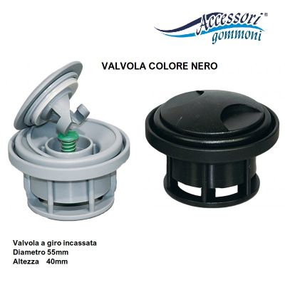 KIMISS Valvola Aria Per Gommone PVC E Kayak - Ricambio Completo Con Tappo, Doppia Tenuta Antiforatura (Grigio) - 5