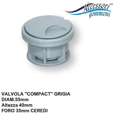 Valvola Di Sicurezza In PVC Per Canoa, Gommoni, Kayak - Grigia, Resistente All'Usura